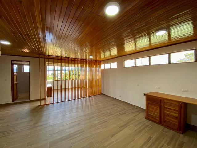 Wood-finished interior