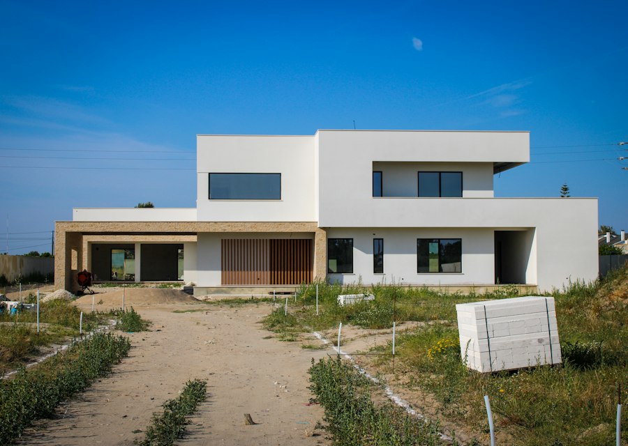Large modern house close to completion