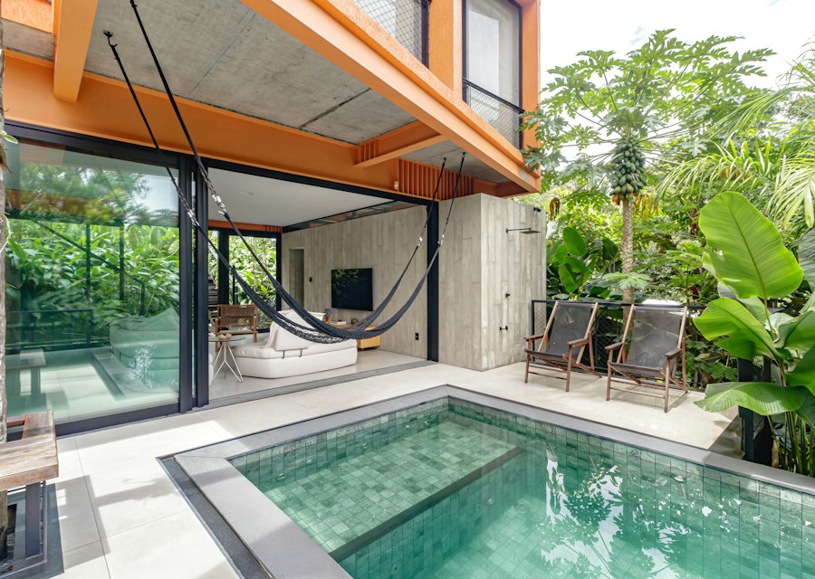 Rental home with a plunge pool
